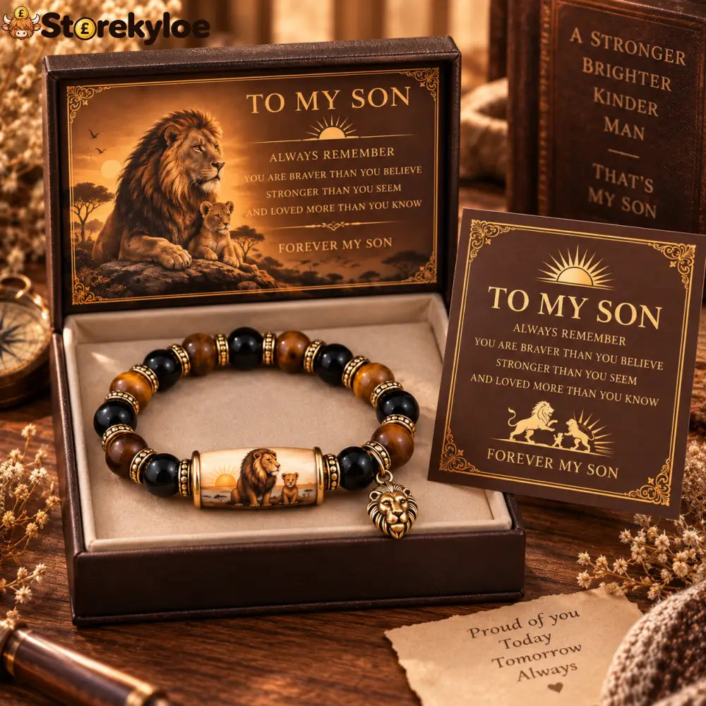🦁lion Strength Tiger’s Eye Beaded Bracelet - Lion