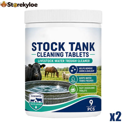 🧼 Livestock Water Tank Cleaning Tablets – 💧 Fast-Dissolving Trough & Water Container Cleaner - Buy 1 - Pet Health