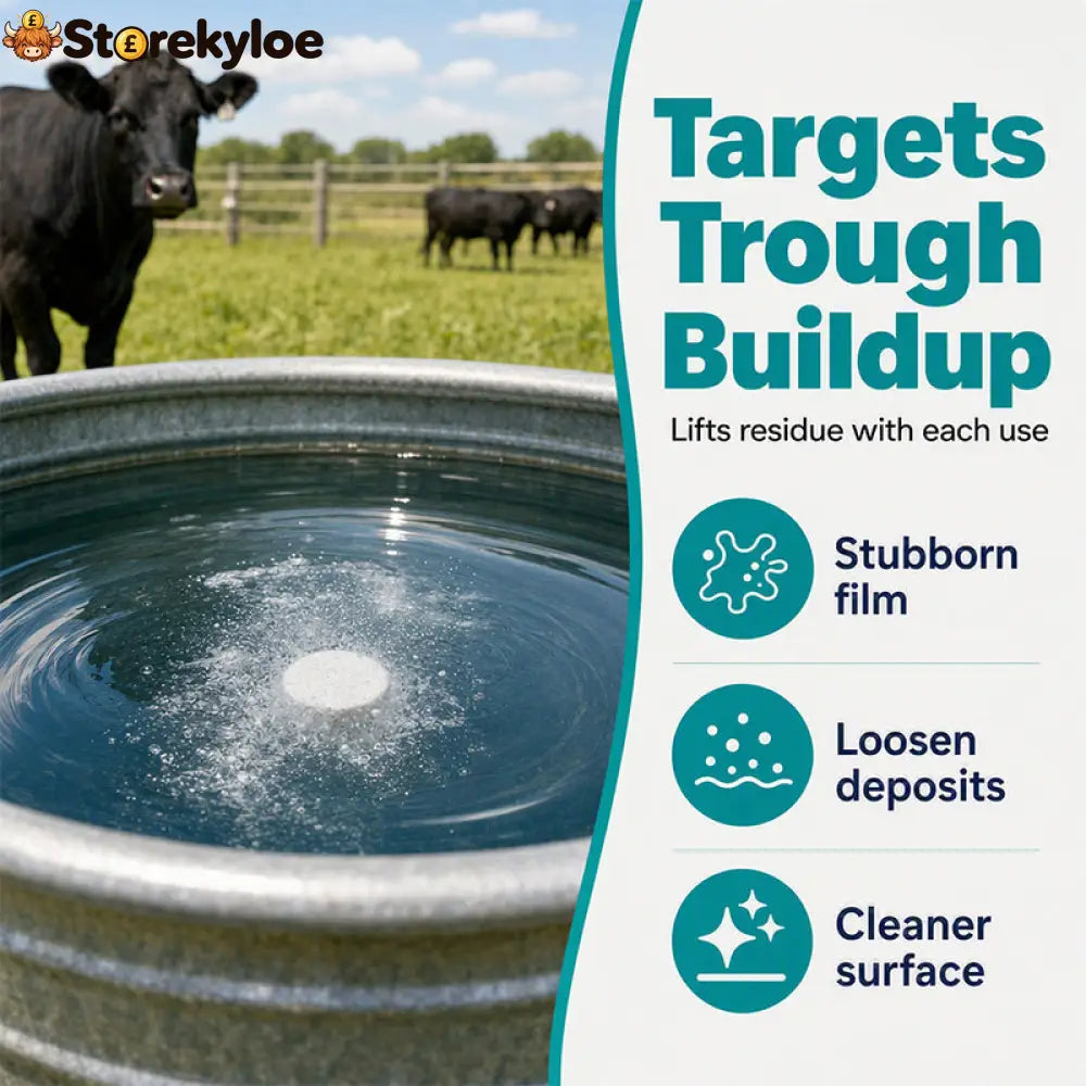 🧼 Livestock Water Tank Cleaning Tablets – 💧 Fast-Dissolving Trough & Water Container Cleaner - Buy 1 - Pet Health
