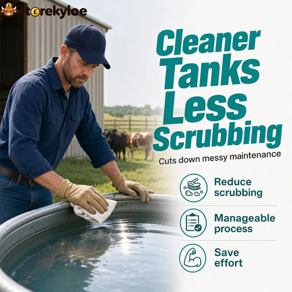 🧼 Livestock Water Tank Cleaning Tablets – 💧 Fast-Dissolving Trough & Water Container Cleaner - Buy 1 - Pet Health