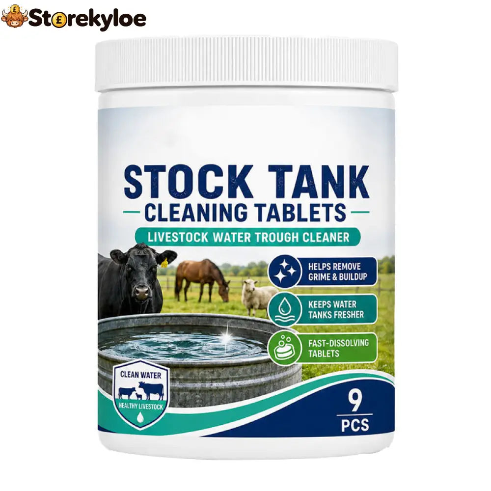🧼 Livestock Water Tank Cleaning Tablets – 💧 Fast-Dissolving Trough & Water Container Cleaner - Buy 1 - Pet Health
