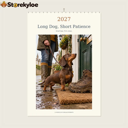 🔥Long Dog Short Patience - 2027 A4 Wall Calendar