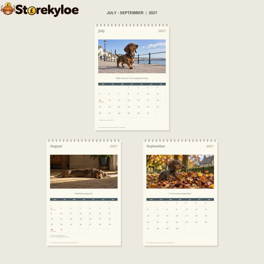 🔥Long Dog Short Patience - 2027 A4 Wall Calendar