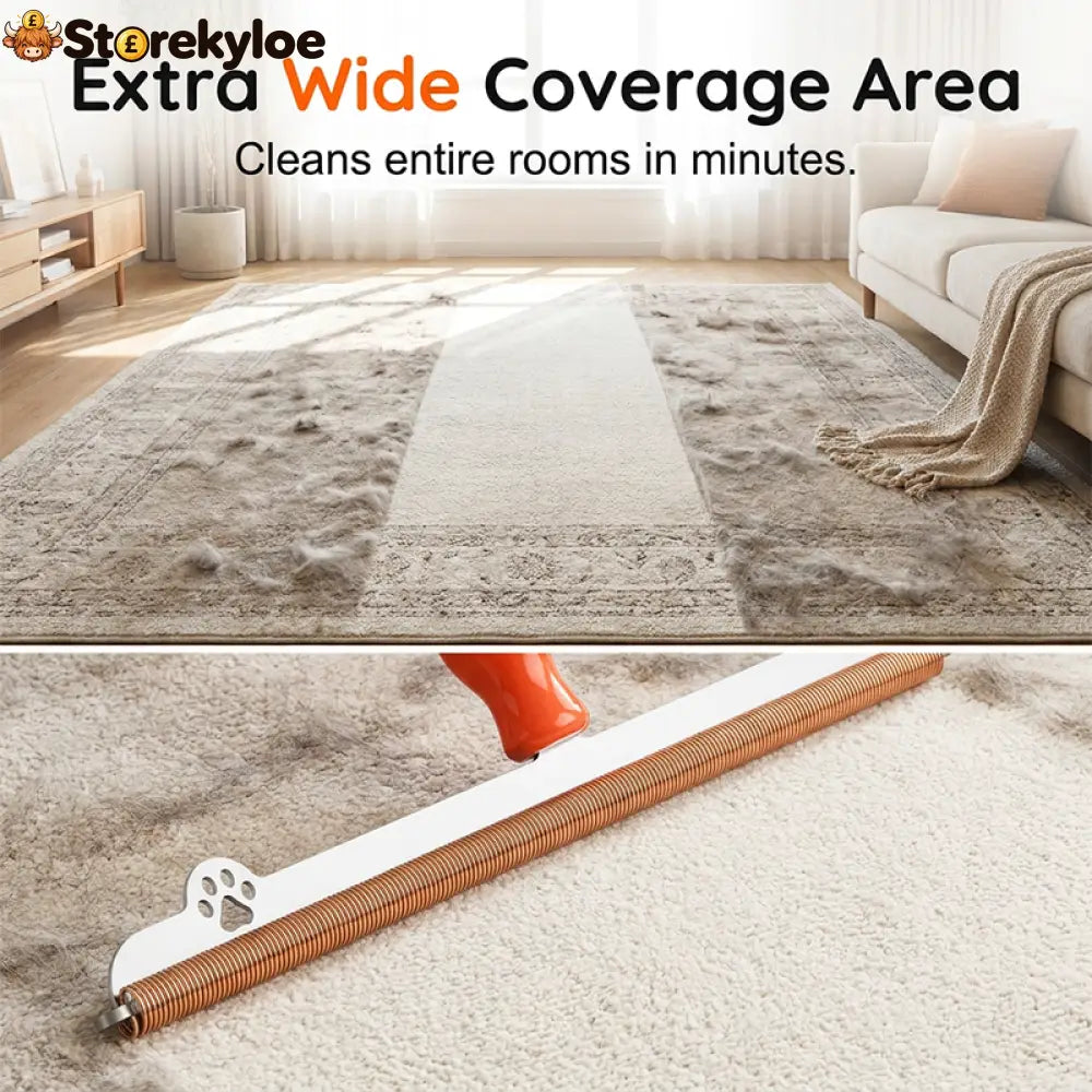 Long-Handled Pet Hair Remover for Carpets