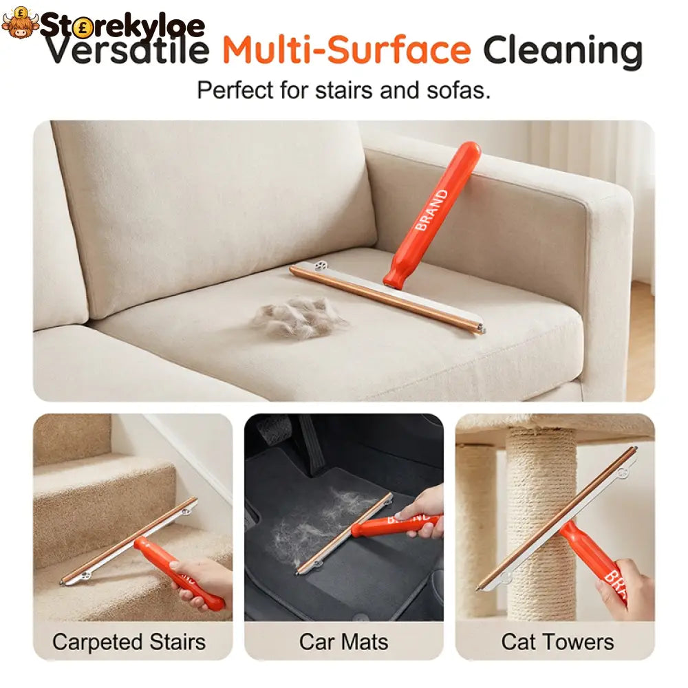 Long-Handled Pet Hair Remover for Carpets