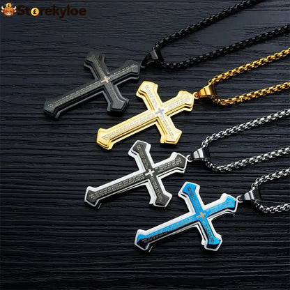 ✝️ Lord’s Prayer Cross Necklace