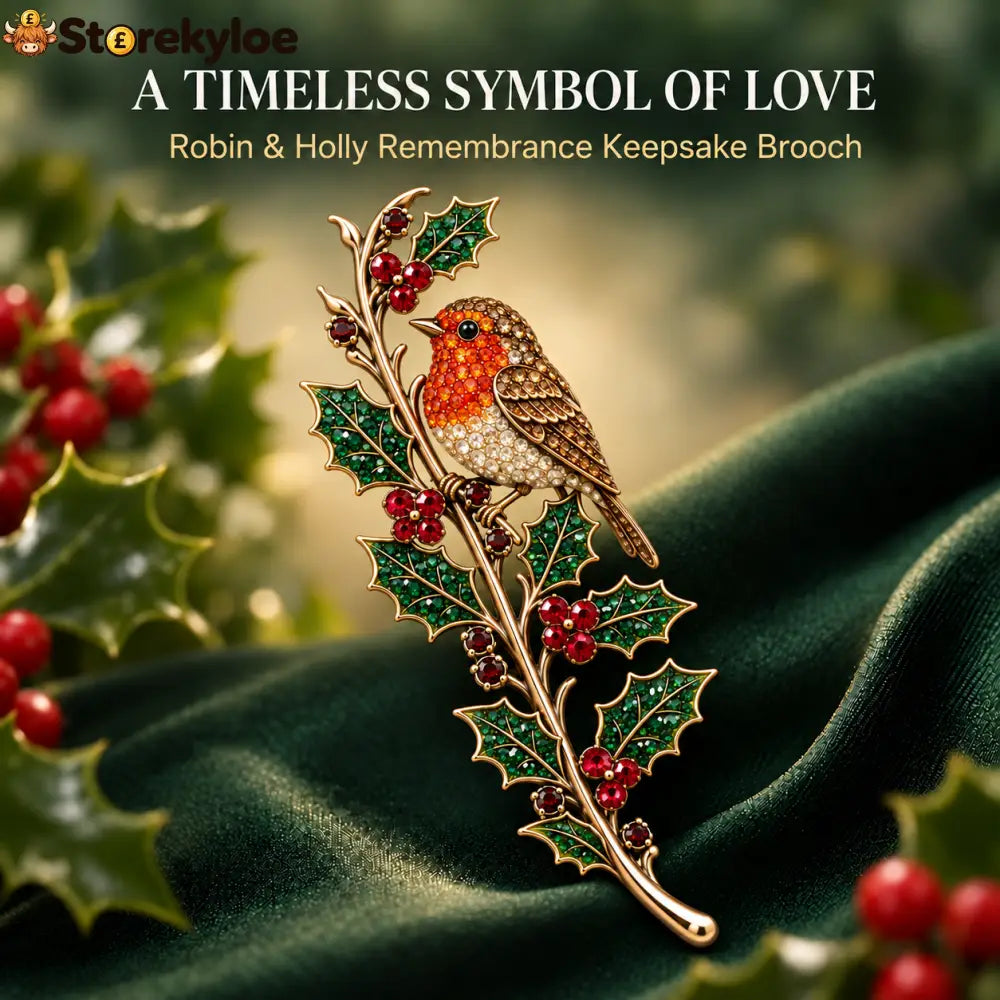 Love Held Close ❤️ Robin & Holly Remembrance Brooch - Robin