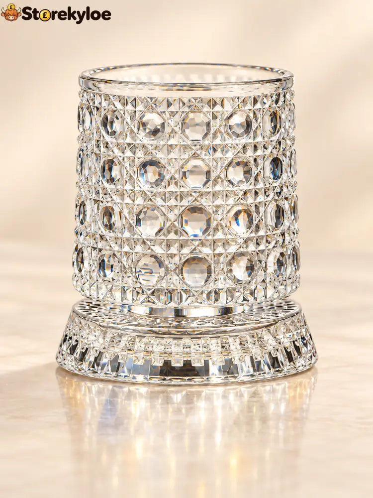 🍸Luxury 360° Spinning Crystal Glass - Dior pattern