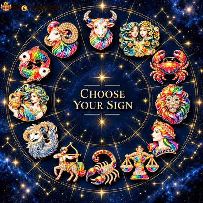 Luxury Zodiac Enamel Brooch – Turn a Simple Blazer into a Statement ✨