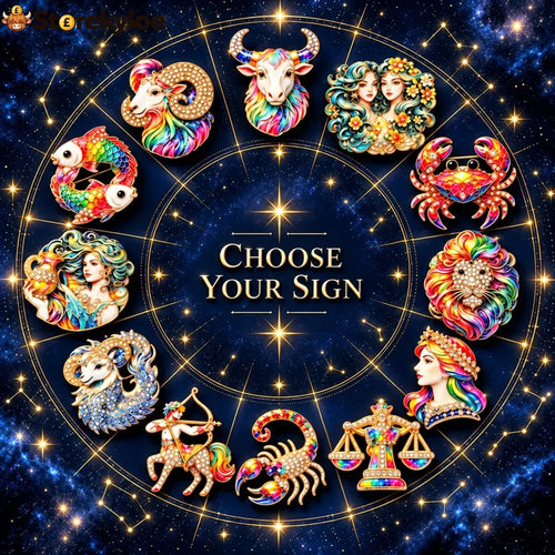 Luxury Zodiac Enamel Brooch – Turn a Simple Blazer into a Statement ✨
