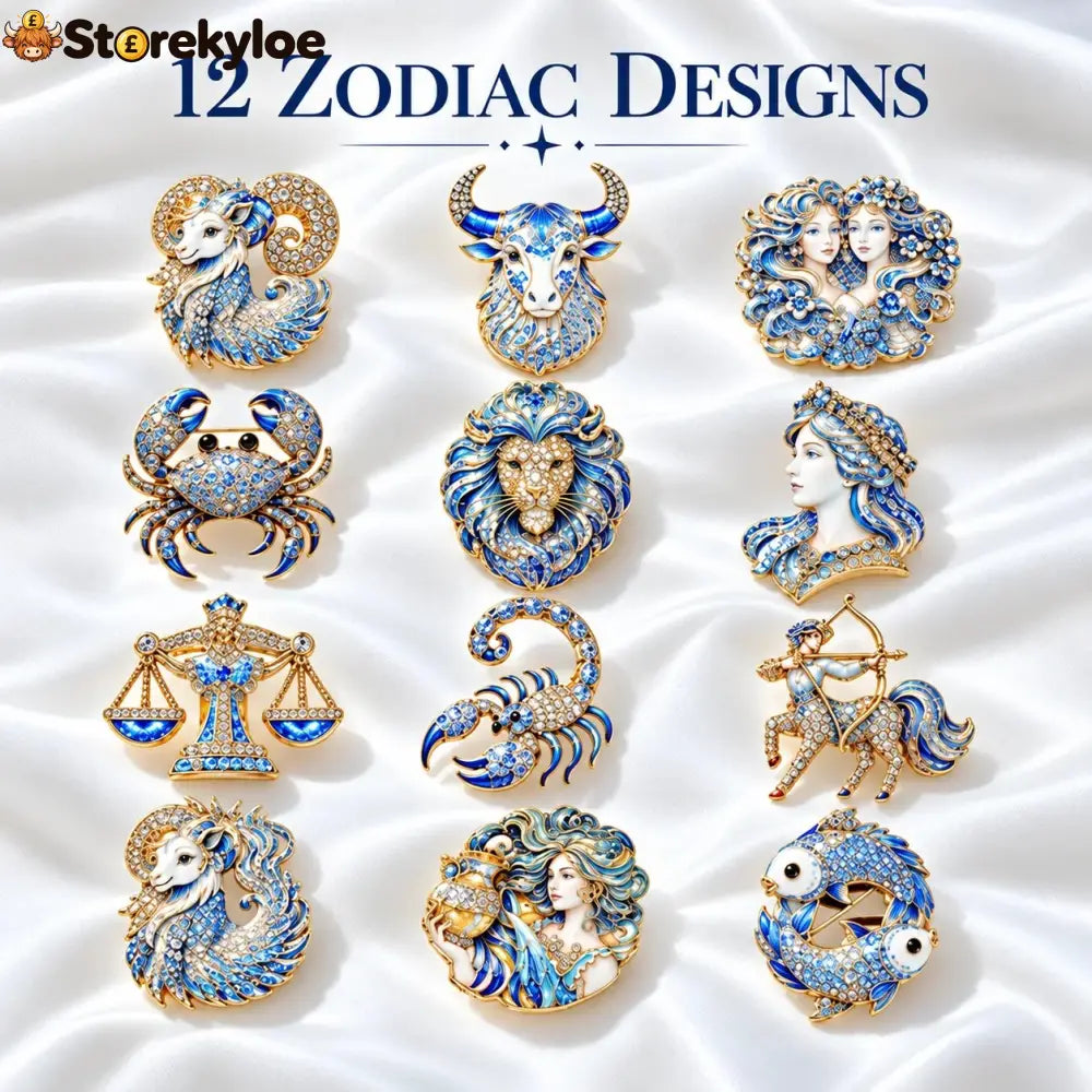 Luxury Zodiac Enamel Brooch – Turn a Simple Blazer into a Statement ✨
