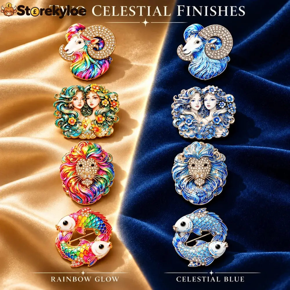 Luxury Zodiac Enamel Brooch – Turn a Simple Blazer into a Statement ✨