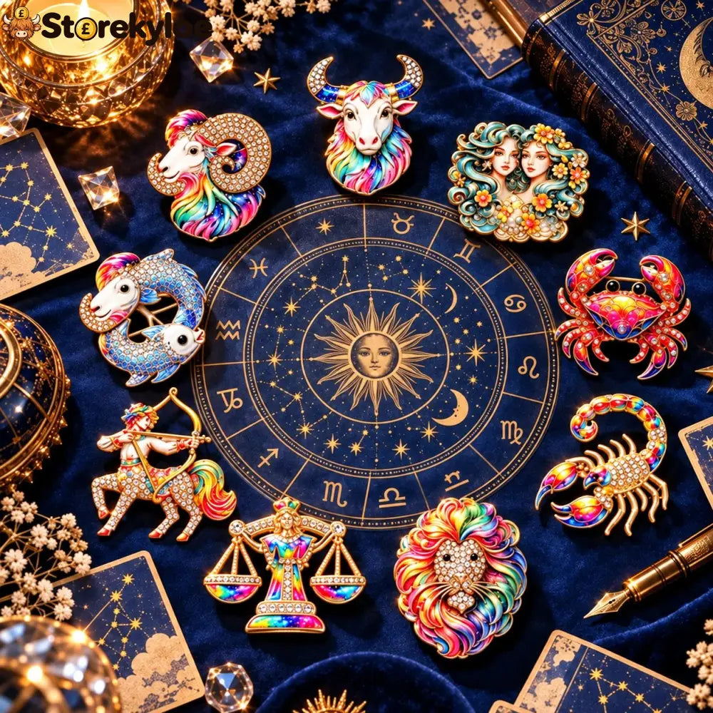 Luxury Zodiac Enamel Brooch – Turn a Simple Blazer into a Statement ✨