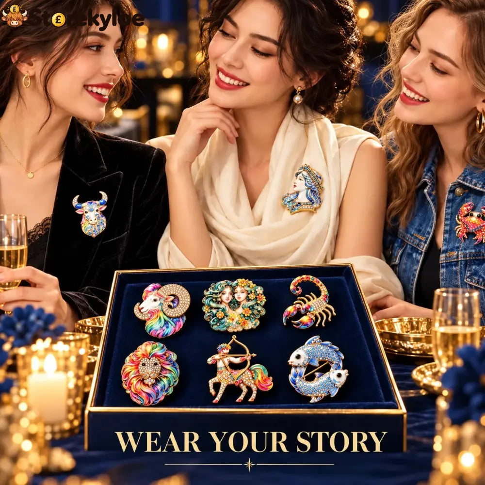 Luxury Zodiac Enamel Brooch – Turn a Simple Blazer into a Statement ✨