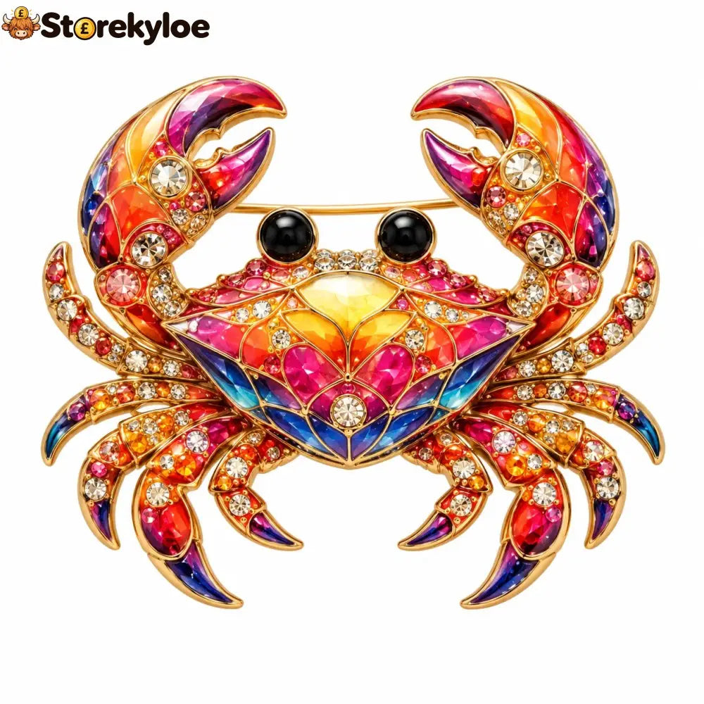 Luxury Zodiac Enamel Brooch – Turn a Simple Blazer into a Statement ✨ - ♋ Cancer / Rainbow