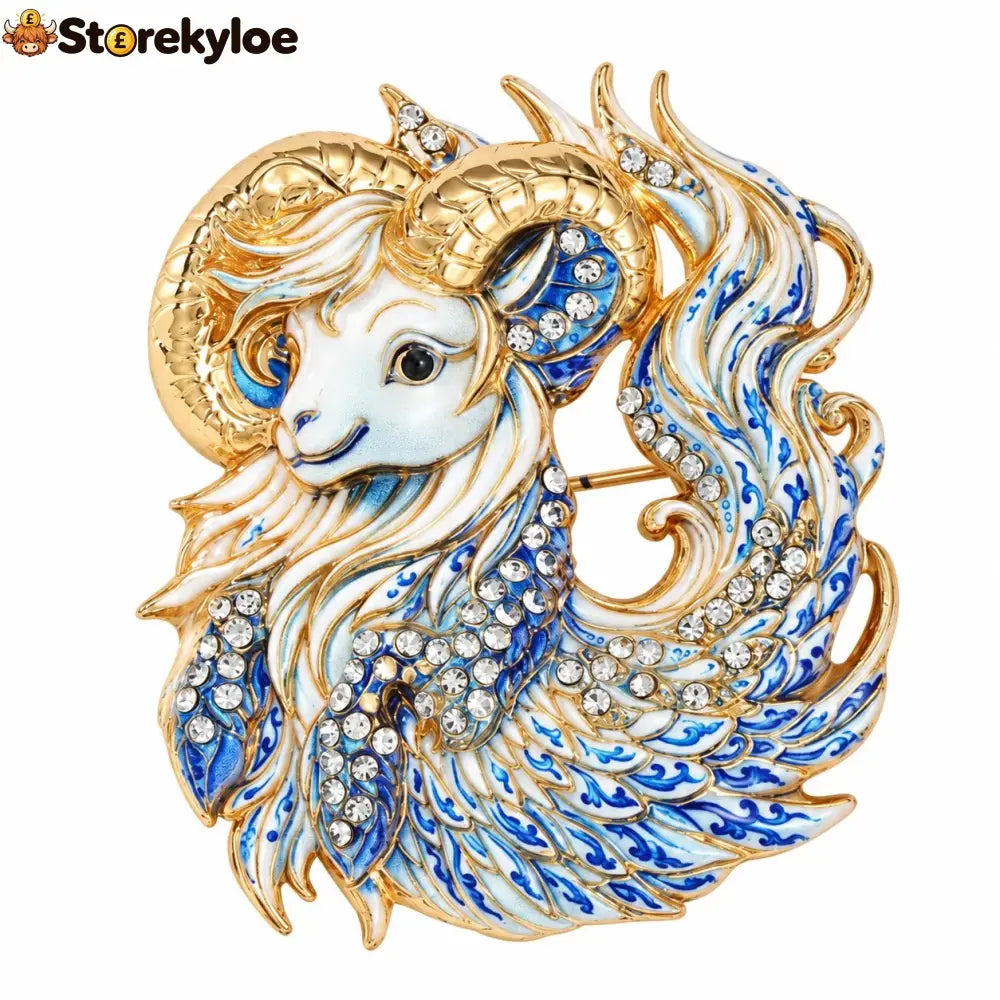 Luxury Zodiac Enamel Brooch – Turn a Simple Blazer into a Statement ✨ - ♑ Capricorn / Silver