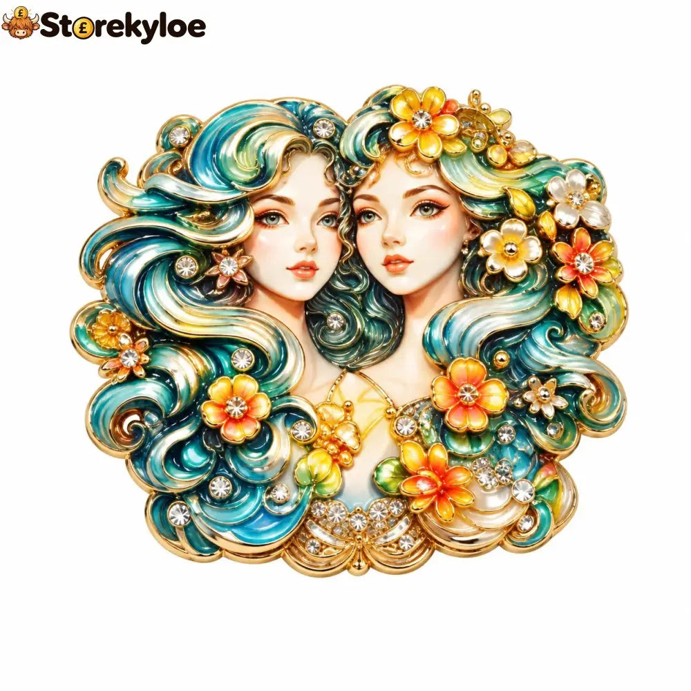 Luxury Zodiac Enamel Brooch – Turn a Simple Blazer into a Statement ✨ - ♊ Gemini / Rainbow
