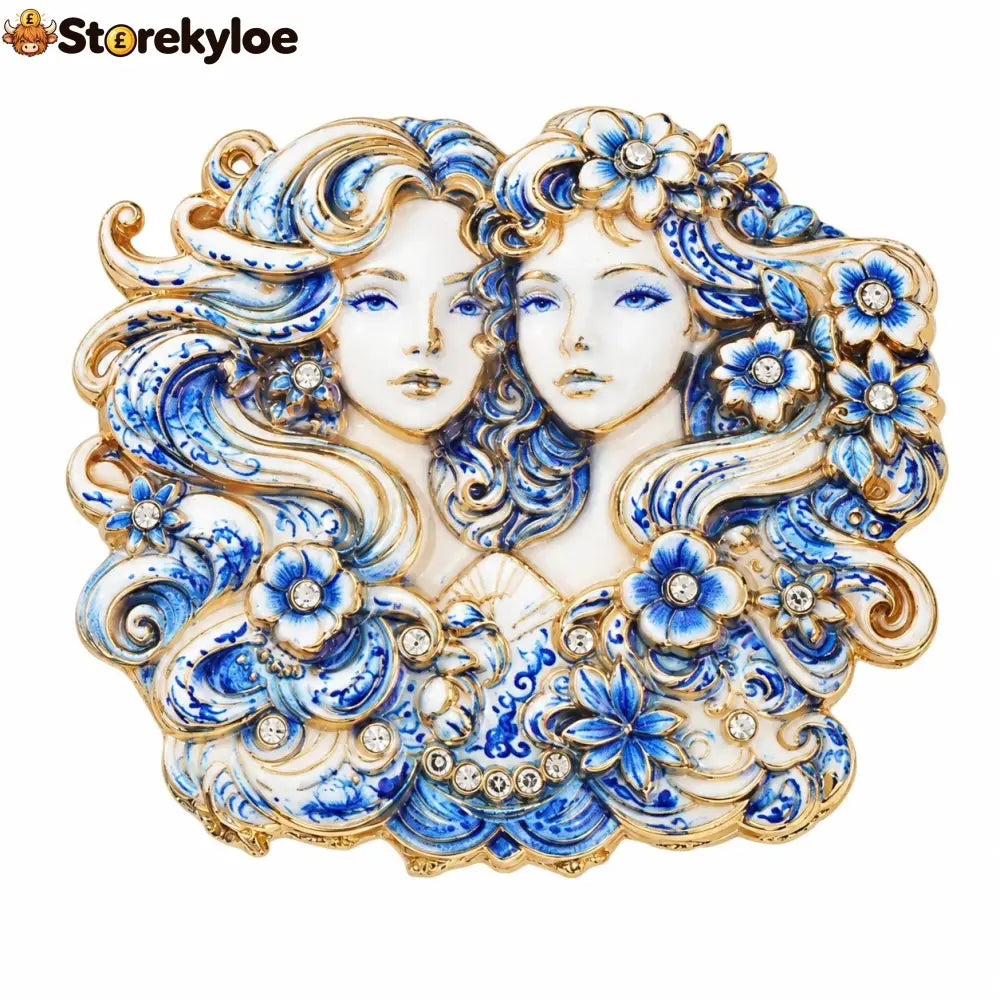 Luxury Zodiac Enamel Brooch – Turn a Simple Blazer into a Statement ✨ - ♊ Gemini / Silver