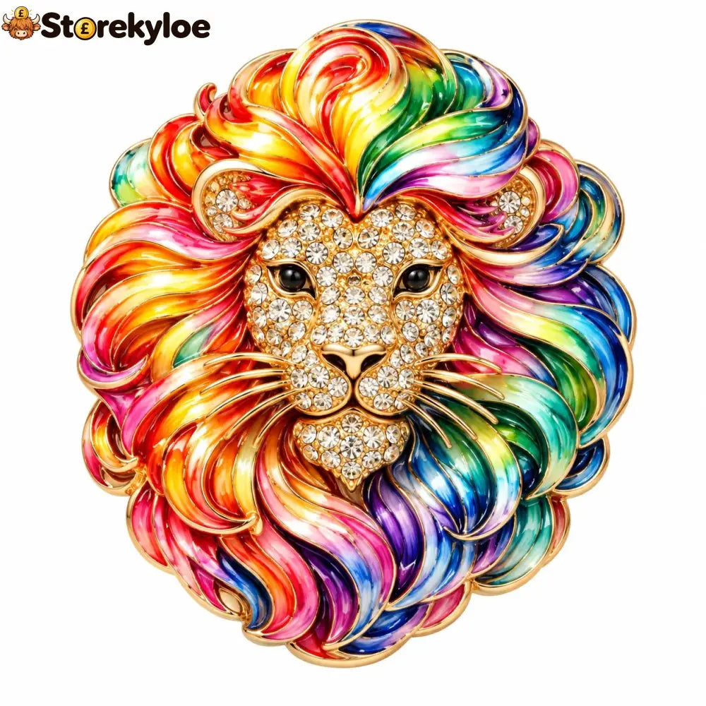 Luxury Zodiac Enamel Brooch – Turn a Simple Blazer into a Statement ✨ - ♌ Leo / Rainbow