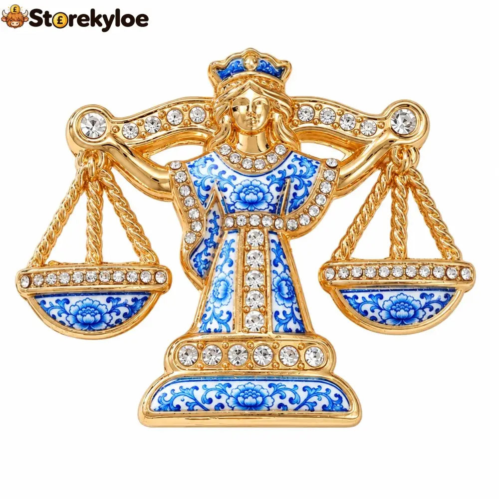 Luxury Zodiac Enamel Brooch – Turn a Simple Blazer into a Statement ✨ - ♎ Libra / Silver