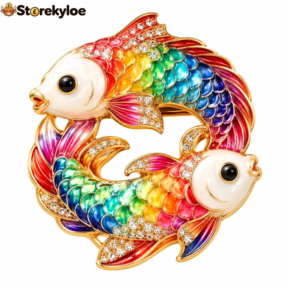 Luxury Zodiac Enamel Brooch – Turn a Simple Blazer into a Statement ✨ - ♓ Pisces / Rainbow