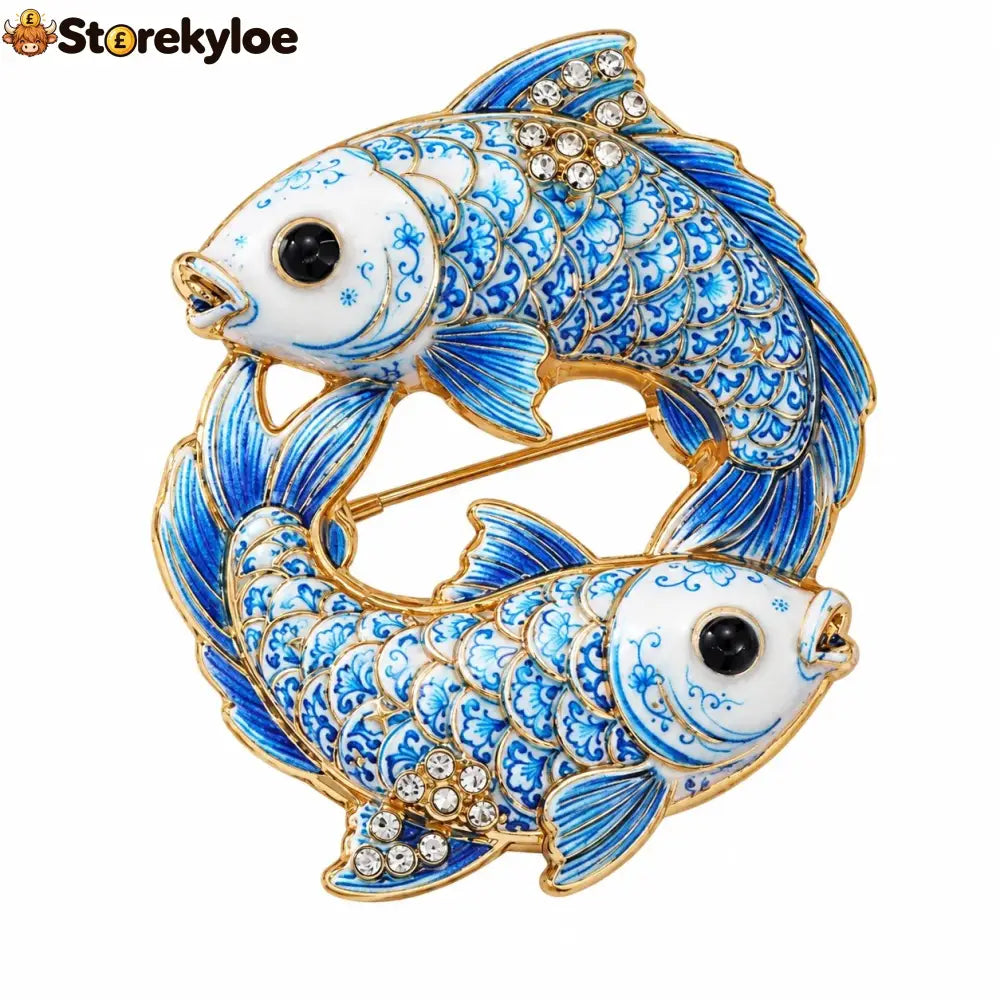 Luxury Zodiac Enamel Brooch – Turn a Simple Blazer into a Statement ✨ - ♓ Pisces / Silver