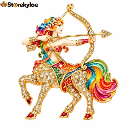 Luxury Zodiac Enamel Brooch – Turn a Simple Blazer into a Statement ✨ - ♐ Sagittarius / Rainbow