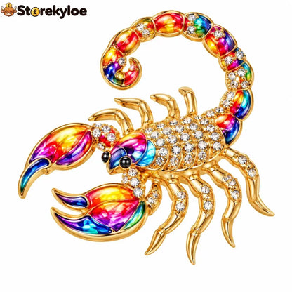 Luxury Zodiac Enamel Brooch – Turn a Simple Blazer into a Statement ✨ - ♏ Scorpio / Rainbow