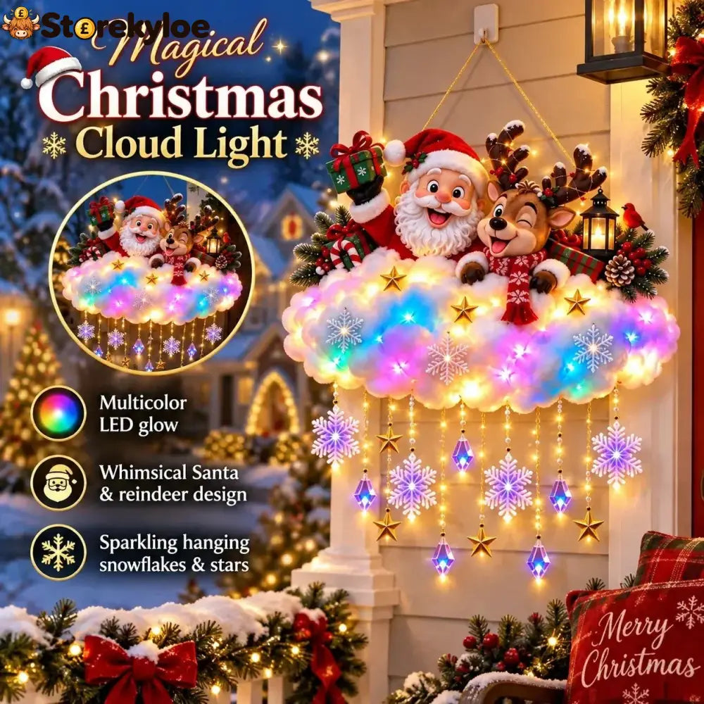 Magical Christmas Glow Cloud Wall Hanging