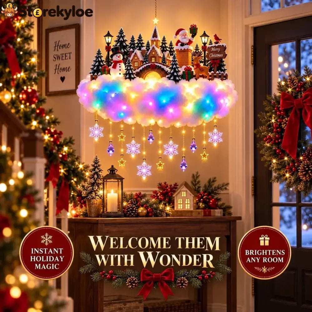 Magical Christmas Glow Cloud Wall Hanging - Christmas Village