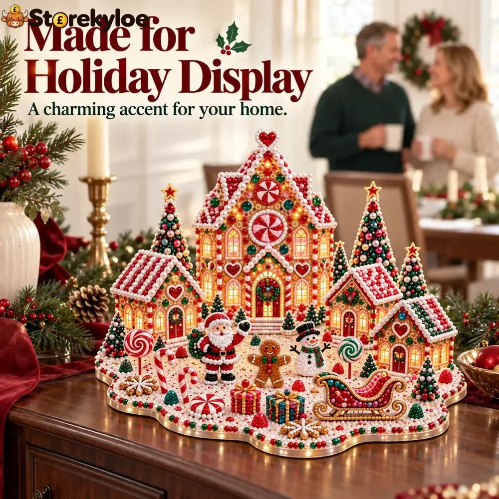 Magical Christmas Village – DIY Rhinestone Set for Festive Table Decor