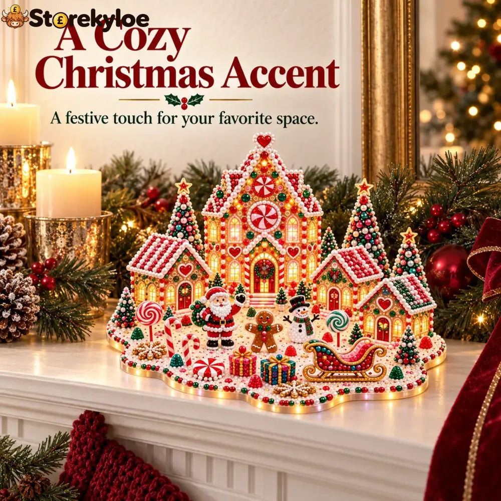 Magical Christmas Village – DIY Rhinestone Set for Festive Table Decor
