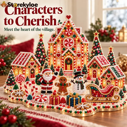 Magical Christmas Village – DIY Rhinestone Set for Festive Table Decor
