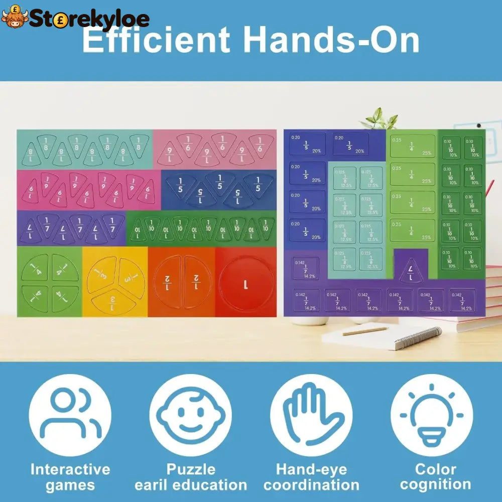 🧠Magnet Montessori Fraction Puzzle✨