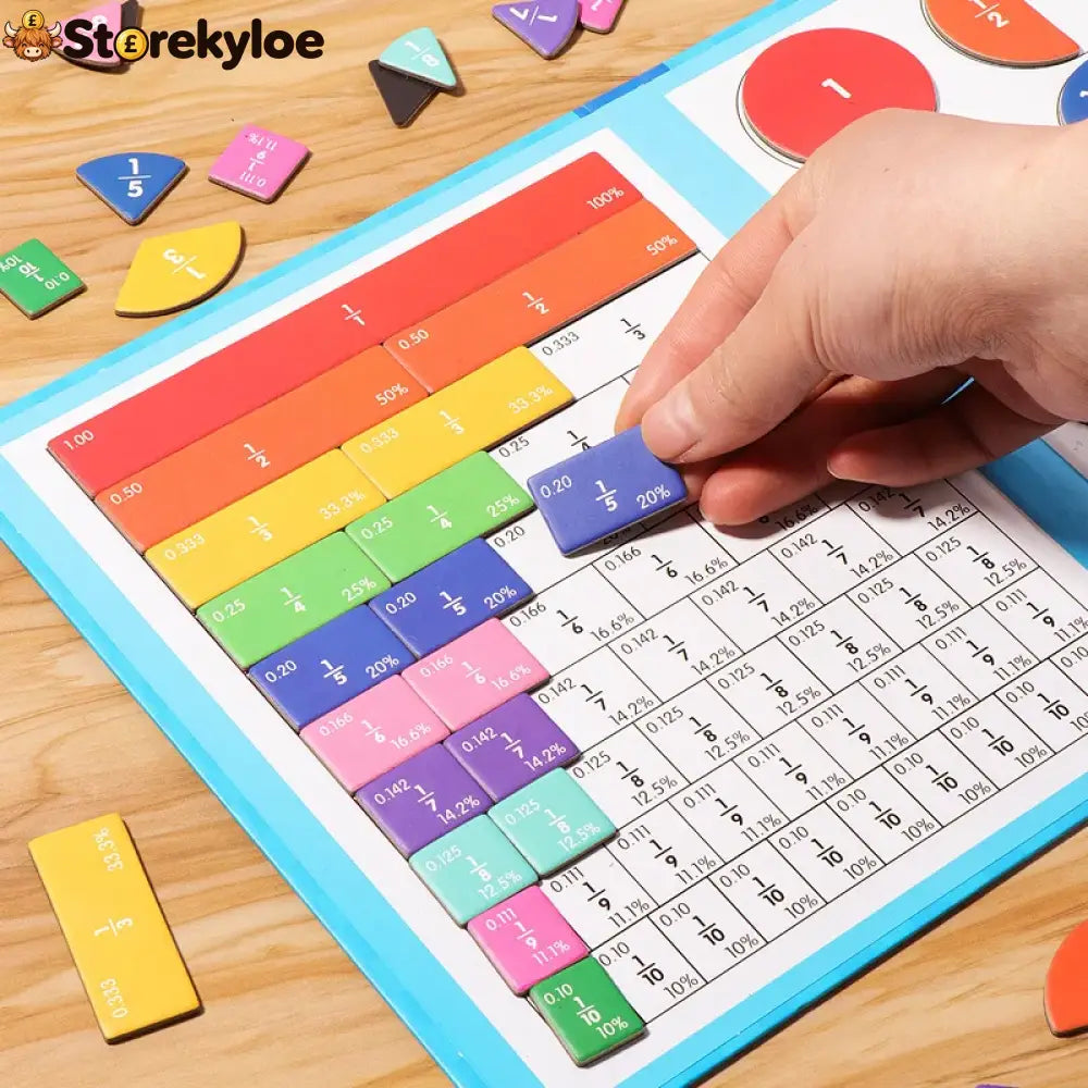 🧠Magnet Montessori Fraction Puzzle✨