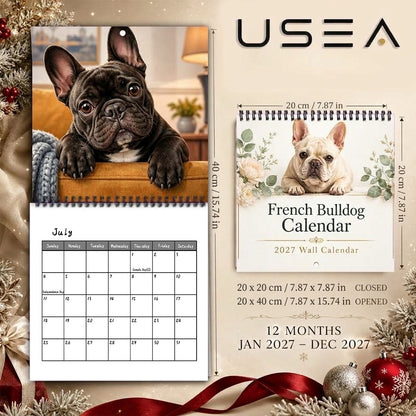 🐾 A Year of Frenchie Charm – 2027 French Bulldog Wall Calendar