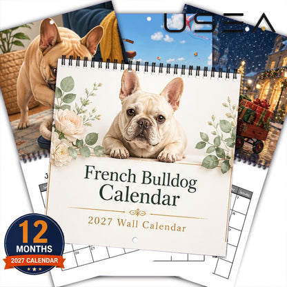🐾 A Year of Frenchie Charm – 2027 French Bulldog Wall Calendar