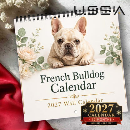 🐾 A Year of Frenchie Charm – 2027 French Bulldog Wall Calendar