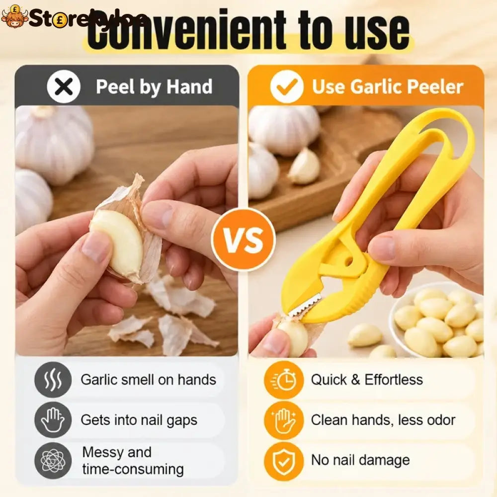 Manual Garlic Peeler With Serrated Jaws - 1 PC