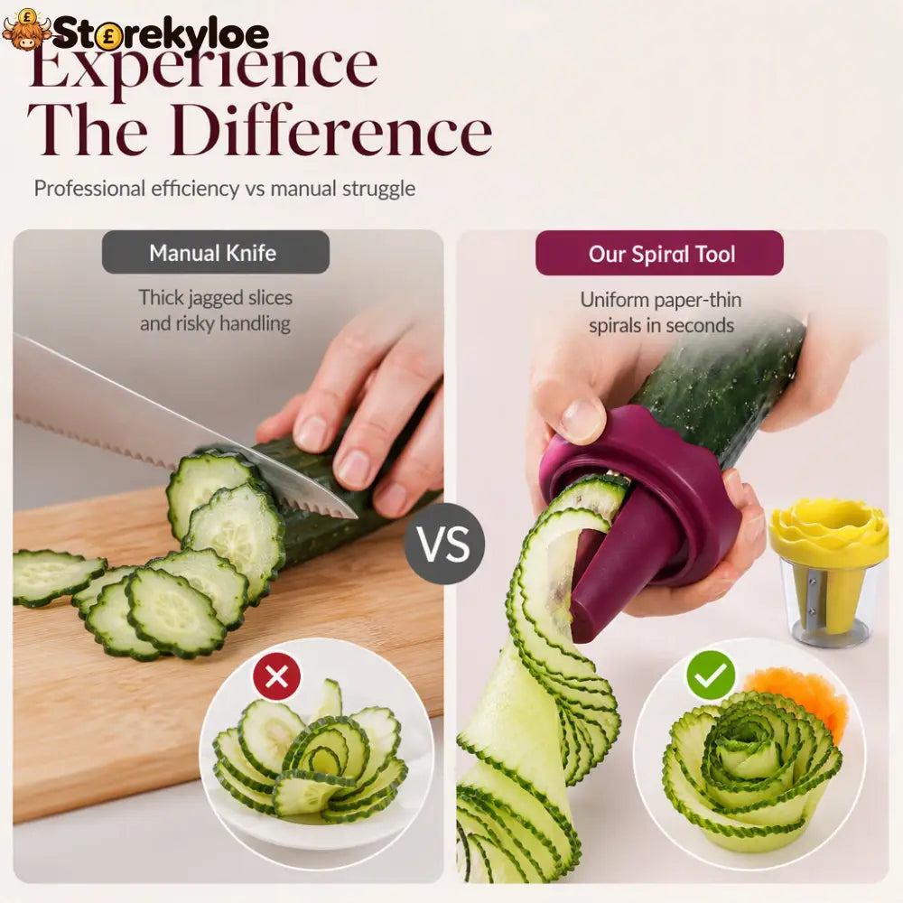 Manual Vegetable Spiralizer and Curler for Rose Flower Carving - Hot Sale