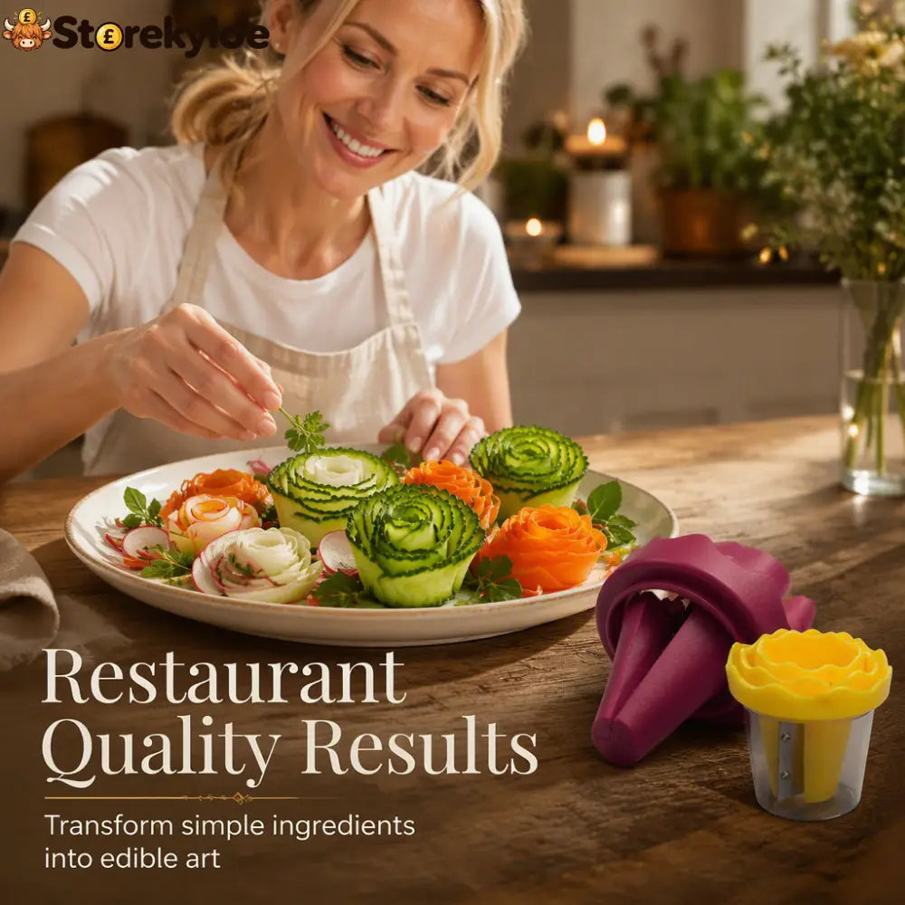 Manual Vegetable Spiralizer and Curler for Rose Flower Carving - Hot Sale