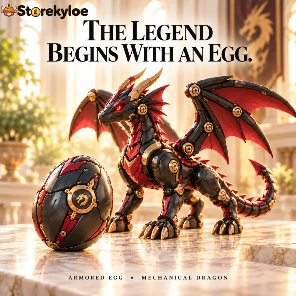 🐉 Mechanical Dragon Egg | Choose Your Legend: Crimson Frost or Emerald🌳