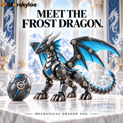 🐉 Mechanical Dragon Egg | Choose Your Legend: Crimson Frost or Emerald🌳 - Frost Dragon