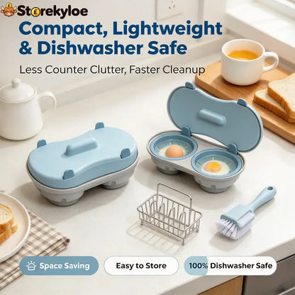 Microwave Egg Poacher Microwave Egg Cooker for 2 Eggs 🍳