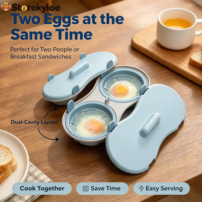 Microwave Egg Poacher Microwave Egg Cooker for 2 Eggs 🍳
