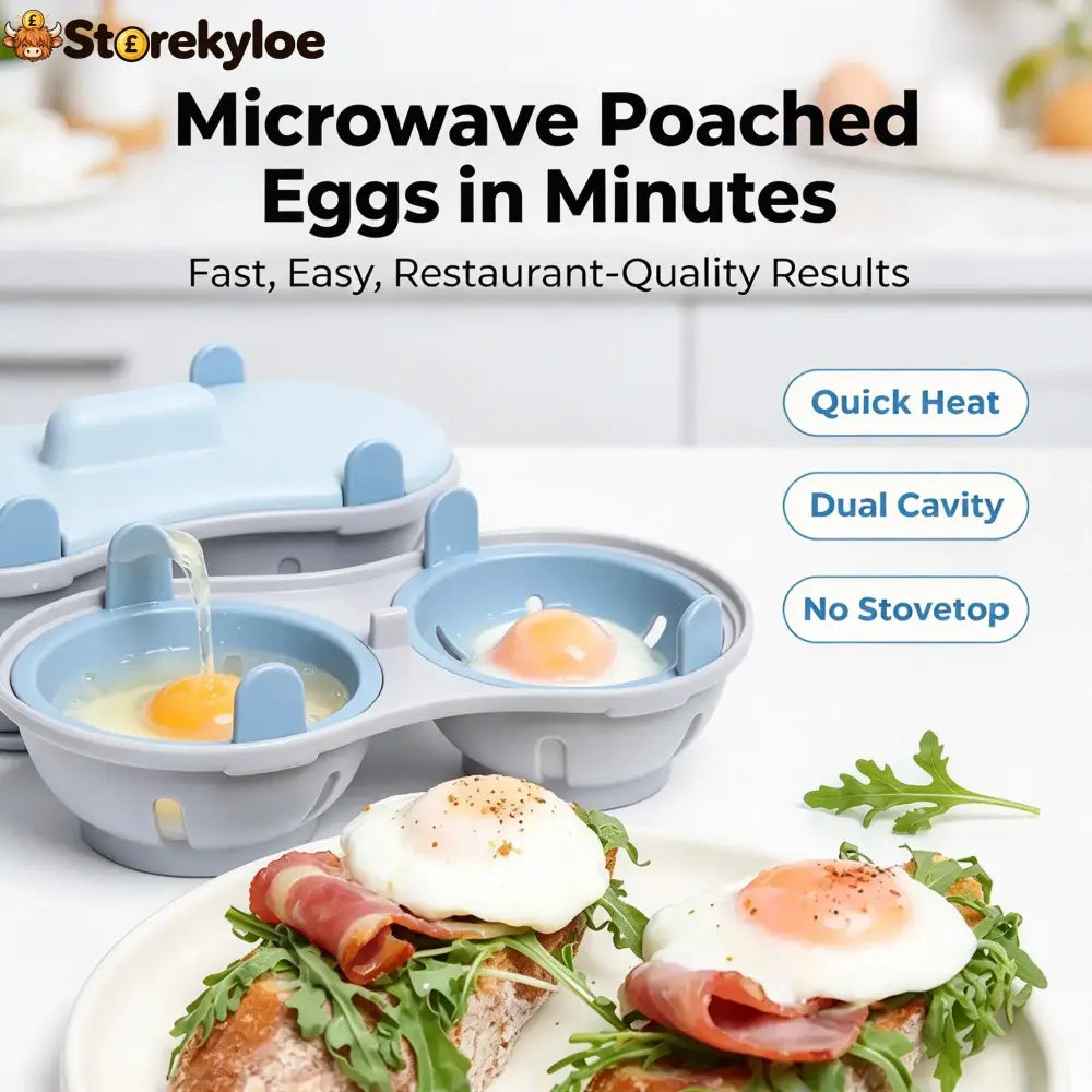 Microwave Egg Poacher Microwave Egg Cooker for 2 Eggs 🍳