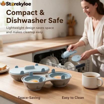 Microwave Egg Poacher Microwave Egg Cooker for 2 Eggs 🍳