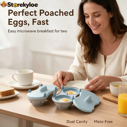 Microwave Egg Poacher Microwave Egg Cooker for 2 Eggs 🍳