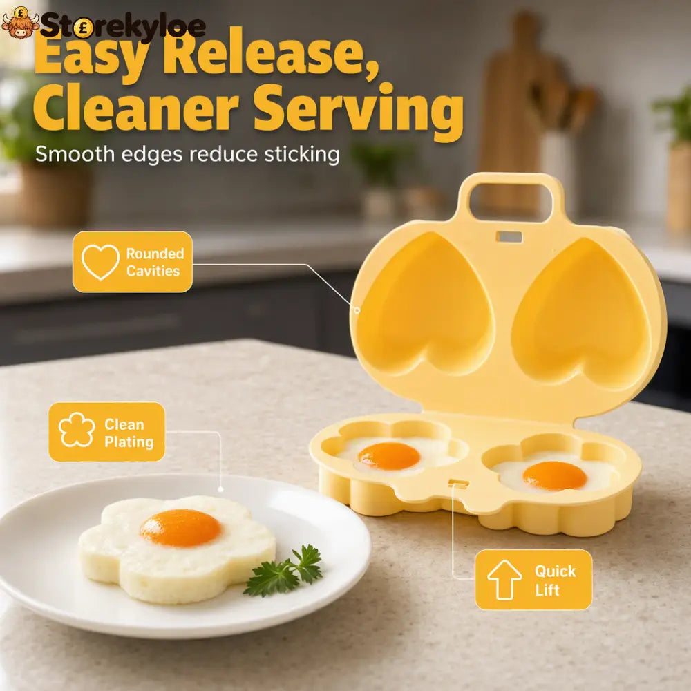 Microwave Egg Poacher with Heart and Flower Shapes