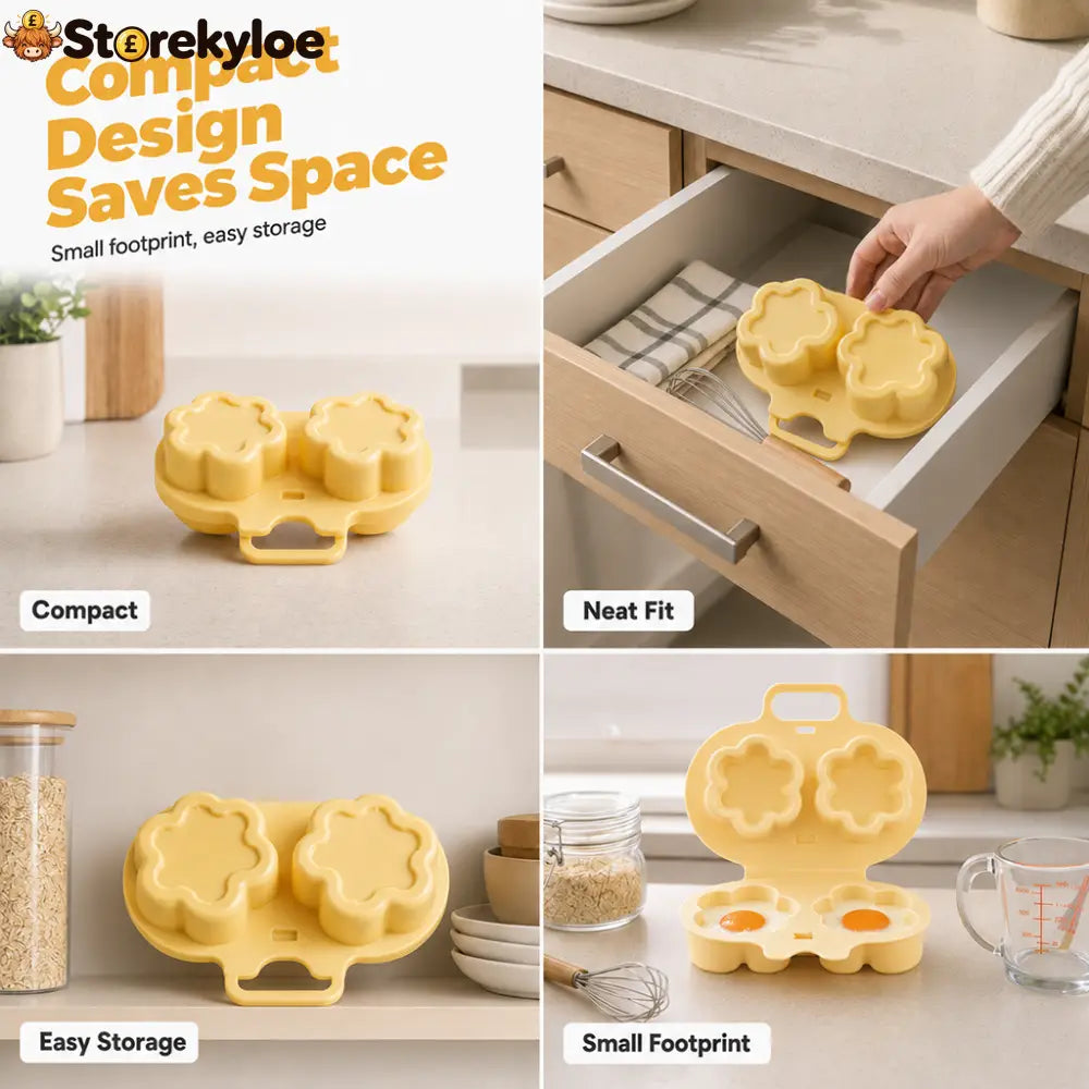 Microwave Egg Poacher with Heart and Flower Shapes